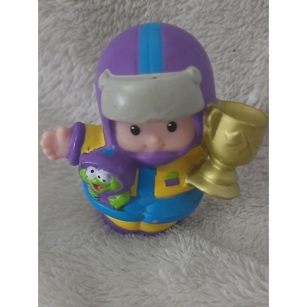 Fisher Price Little People Eddie Race Car Driver Auto Racer Trophy 2004 Mattel